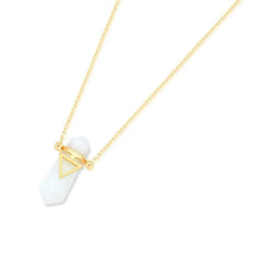 PINGENTE ZEN DETALHE DOURADO PEDRA NATURAL 3CM
