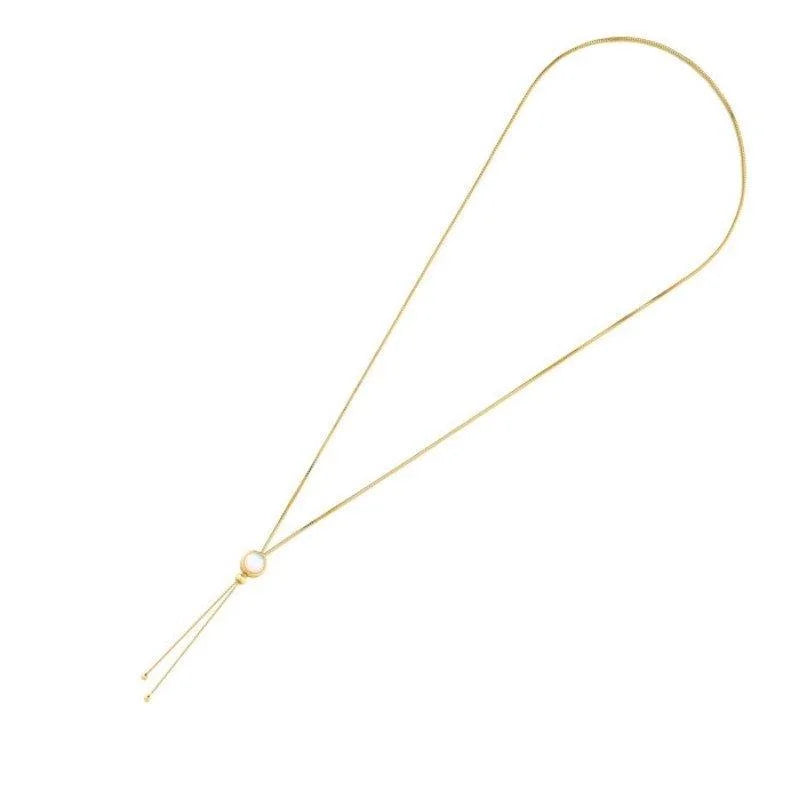 PINGENTE TREND DOURADO PEDRA NATURAL