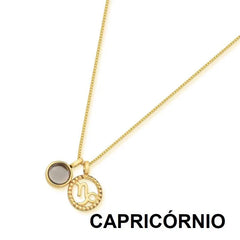 KIT PINGENTE SIGNO CAPRICÓRNIO DOURADO