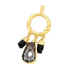 PINGENTE DOURADO A VULSO RARIDADE COM TRES PEDRAS