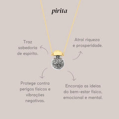 PINGENTE GARRAFINHA ZEN DOURADO COM PEDRINHAS