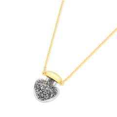PINGENTE GARRAFINHA ZEN DOURADO COM PEDRINHAS (lisa)