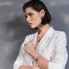 PULSEIRA FORMAS DOURADOA REGULÁVEL FACETADO PEROLADO ACQUA LUNA