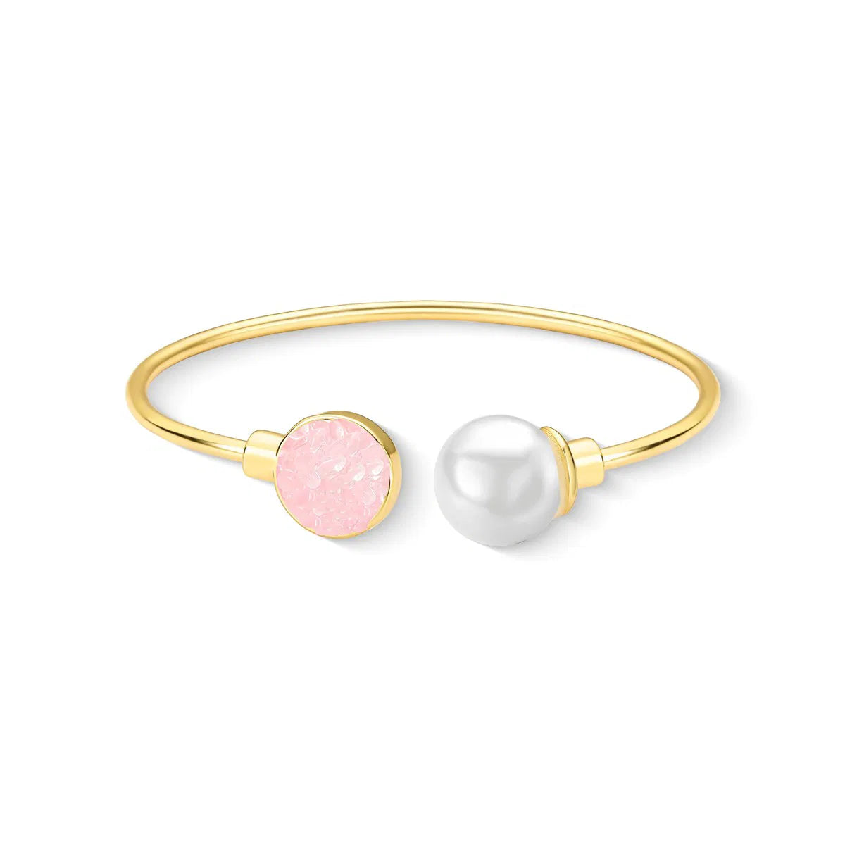PULSEIRA DOURADA PÉROLA COM DETALHES FRAGMENTADOS