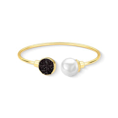PULSEIRA DOURADA PÉROLA COM DETALHES FRAGMENTADOS