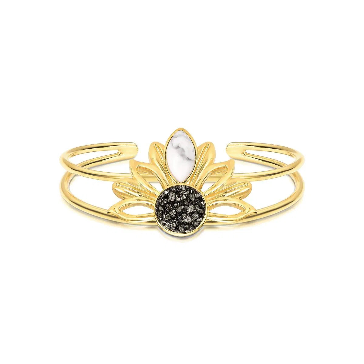PULSEIRA ESTILO  BRACELETE GIRASSOL DOURADO COM DETALHES