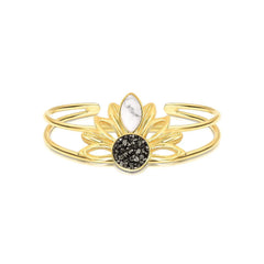 PULSEIRA ESTILO  BRACELETE GIRASSOL DOURADO COM DETALHES