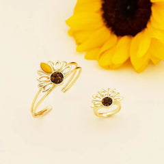 PULSEIRA ESTILO  BRACELETE GIRASSOL DOURADO COM DETALHES