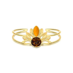 PULSEIRA ESTILO  BRACELETE GIRASSOL DOURADO COM DETALHES