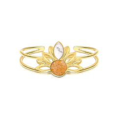 PULSEIRA ESTILO  BRACELETE GIRASSOL DOURADO COM DETALHES