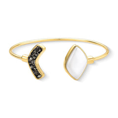 PULSEIRA ESTILO BRACELETE AURA AJUSTÁVEL COM DETALHE EM PEDRA FRAGMENTADA