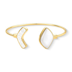 PULSEIRA ESTILO BRACELETE AURA AJUSTÁVEL COM DETALHE EM PEDRA FRAGMENTADA