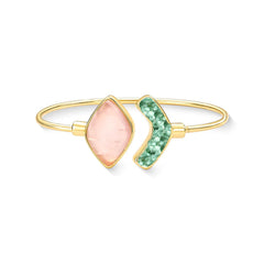 PULSEIRA ESTILO BRACELETE AURA AJUSTÁVEL COM DETALHE EM PEDRA FRAGMENTADA