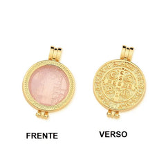 COMBO DOURADO FIGURA DE SÃO BENTO SETE PEDRAS