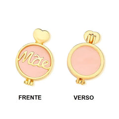 COMBO RELICÁRIO DOURADO MÃE COM QUATRO PEDRAS