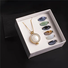COMBO DOURADO E RÓDIO BRANCO SETE PEDRAS FACETADA PEROLADA