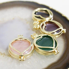 PEDRA CABOCHÃO PEROLADA PARA RELICÁRIO