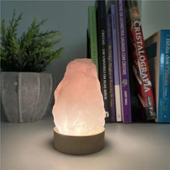LUMINÁRIA PEQUENA LUZ BRANCA - QUARTZO ROSA