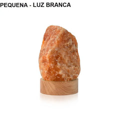 LUMINÁRIA PEQUENA LUZ BRANCA - CALCITA LARANJA