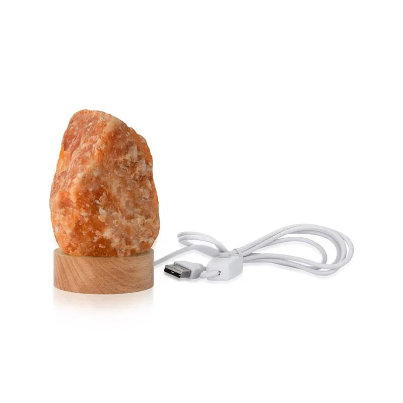 LUMINÁRIA PEQUENA LUZ BRANCA - CALCITA LARANJA