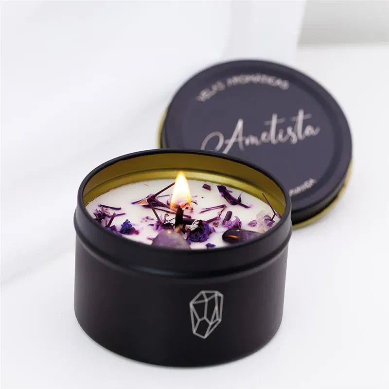 VELA DECORATIVA AMETISTA AROMA DE LAVANDA