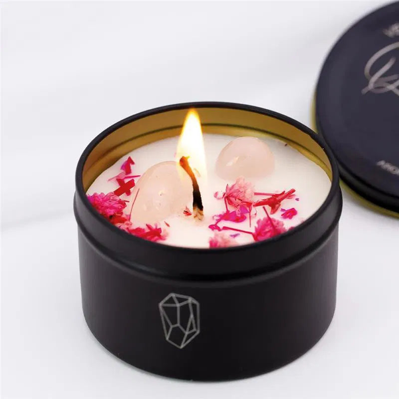 VELA DECORATIVA QUARTZO ROSA AROMA DE ROSAS