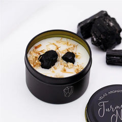 VELA DECORATIVA TURMALINA NEGRA AROMA DE CANELA