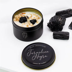 VELA DECORATIVA TURMALINA NEGRA AROMA DE CANELA