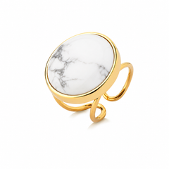 ANEL REGULAVEL DOURADO CABOCHAO LISO