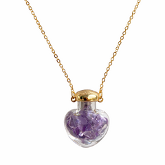 PINGENTE GARRAFINHA ZEN DOURADO COM PEDRINHAS (lisa)