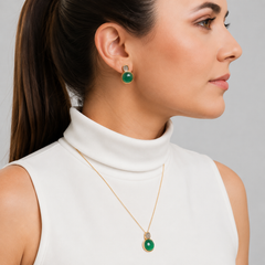 BRINCO BELLE DOURADO PEDRA GOTA