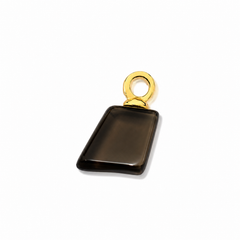 PINGENTE DOURADO COM PEDRA EM TAMANHOS DIFERENTES