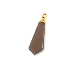 PINGENTE DOURADO COM PEDRA PRISMA