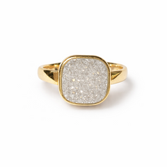 ANEL DOURADO DE REGULAGEM EM DRUSA FORMATO QUADRADO