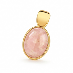 PINGENTE DOURADO SEM CORRENTE PEDRA OVAL
